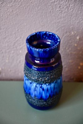 Fat Lava Style Blue Vase from Scheurich, 1960s-AIU-1782887