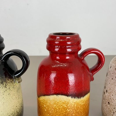 Fat Lava Supercolor Vases from Scheurich, Germany, 1970s, Set of 3-QZ-1094378