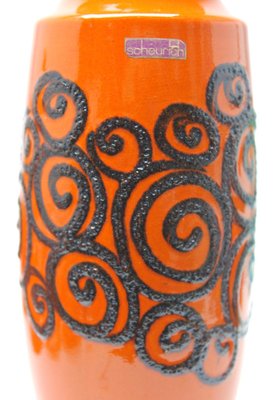 Fat Lava Vase in Orange by Scheurich, 1960s-MJY-1398802