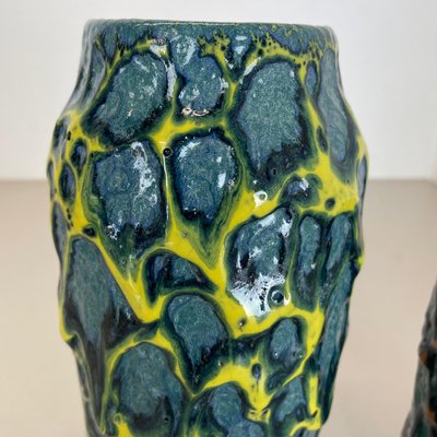 Fat Lava Vases attributed to Scheurich, Germany, 1970s, Set of 2-QZ-1437214