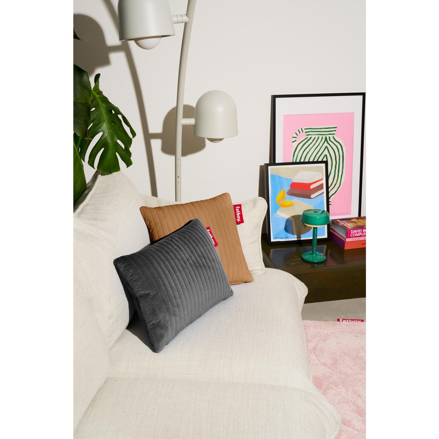 Fatboy Hotspot Cushion Line Quadro Velvet Almond