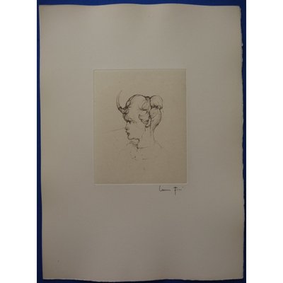 Faun Head Engraving by Léonor Fini, 1970s-KHH-545360