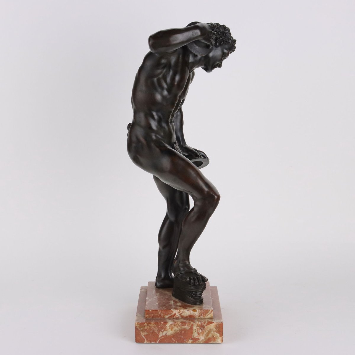 Faun with Cymbals, Bronze on Marble Base, 1890s