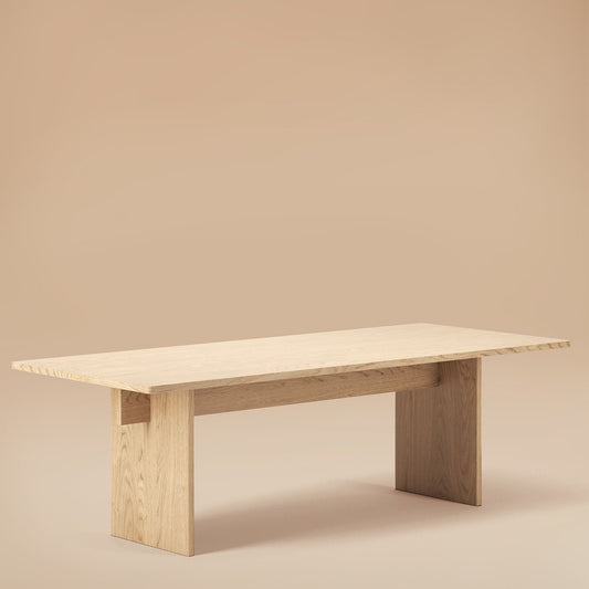 Faure Table Handcrafted in White Oak Veneer by Kevin Frankental for Lemon