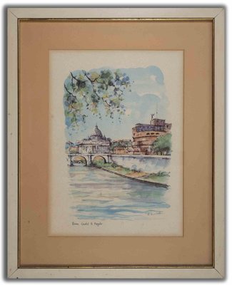 Fausto Battelli, Castel Santangelo, Offset Print, Mid 20th-Century-ZCI-1163526