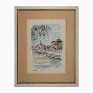 Fausto Battelli, Castel Santangelo, Offset Print, Mid 20th-Century-ZCI-1163526