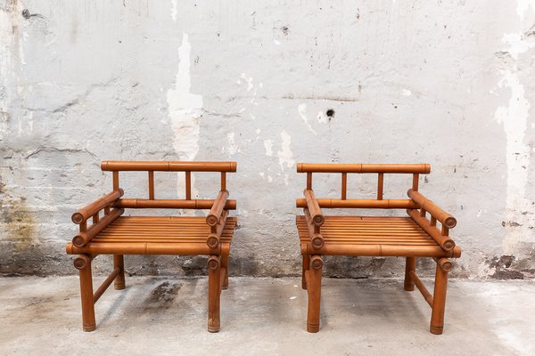 Faux Bamboo Armchairs, 1980s, Set of 2-UJE-614550