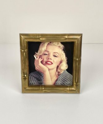 Faux Bamboo Brass Picture Frame by Tommaso Barbi, Italy, 1970s-LYQ-1171374