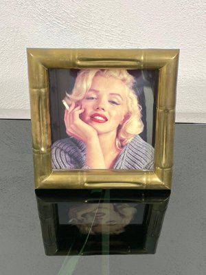 Faux Bamboo Brass Picture Frame by Tommaso Barbi, Italy, 1970s-LYQ-1171374