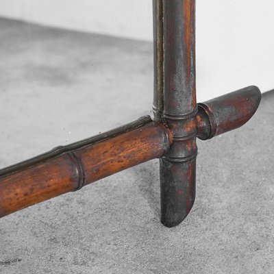 Faux Bamboo Mirror in Wood, 1940s-LPQ-1804949