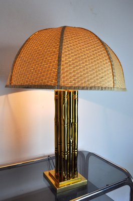 Faux Bamboo Regency Brass Lamp, France, 1970-EJE-1028489