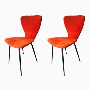 Faux Fur Side Chairs, 1950s, Set of 2-AVC-1137283