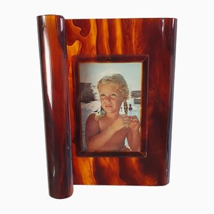 Faux Tortoise Acrylic Glass Picture Frame, Italy, 1970s-FO-1425744