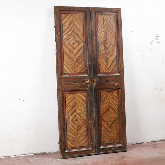 Faux Wooden Door with Lacquered Front and Backwards