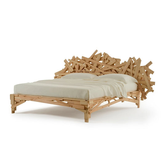 Favela - Wooden Double Bed by Edra