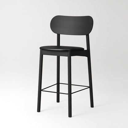 Decotique Elephant Bar Stool Black/ Black Leather