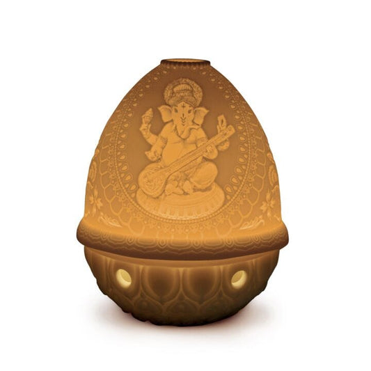 Veena Ganesha Lithophane Table Lamp by Lladró