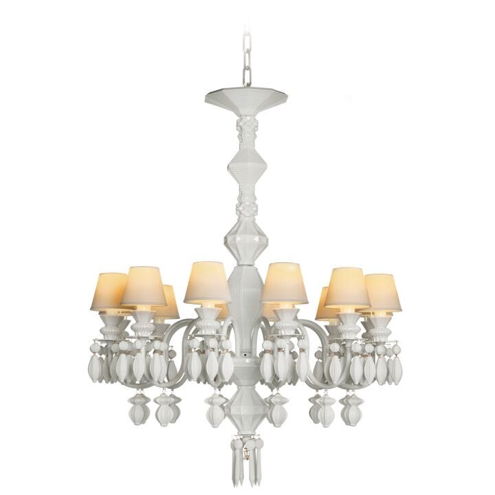 Belle de Nuit 12 Lights Chandelier by Lladró #White (CE/UK/CCC)