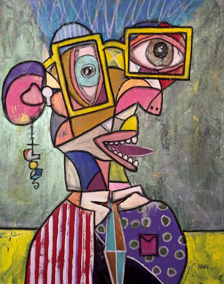 Federico Pinto Schmid, Il Punk Abbestia, 2023, Acrylic & Oil on Canvas