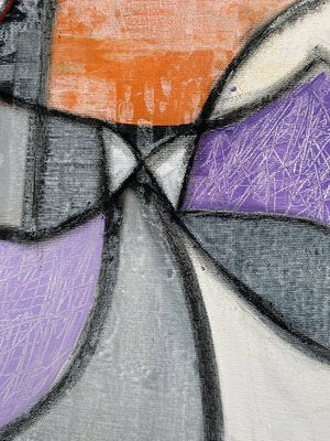 Federico Pinto Schmid, Papillon, 2021, Acrylic & Oil Pastel on Canvas-GHV-1783987