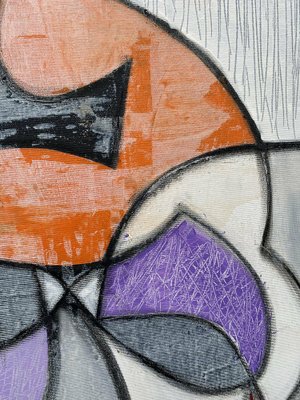 Federico Pinto Schmid, Papillon, 2021, Acrylic & Oil Pastel on Canvas-GHV-1783987