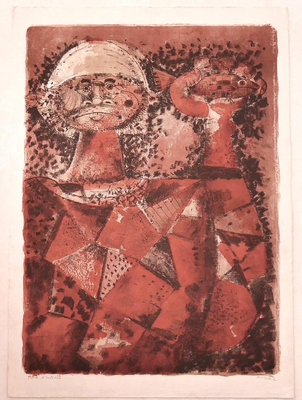 Federico Righi - the Fisherman - Original Lithograph - Mid-20th Century-ZCI-837014