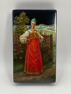 Fedoskino Painted Box by B. M. Morovoz, 1984-CZ-1806329