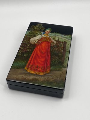 Fedoskino Painted Box by B. M. Morovoz, 1984-CZ-1806329