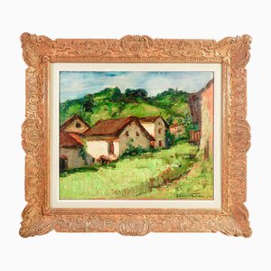 Felice Vellan, Landscape, 1964, Oil Painting, Framed-OJE-1704354