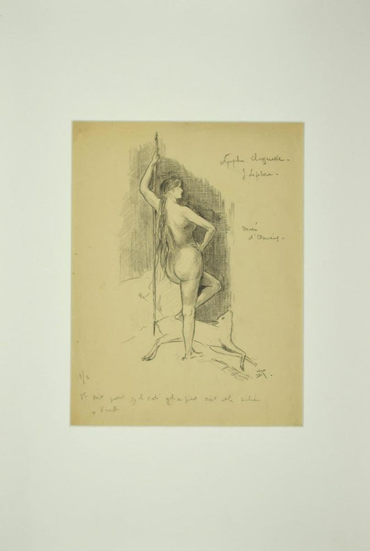 Félicien Rops, Nymph, Lithograph, Late 19th-Century