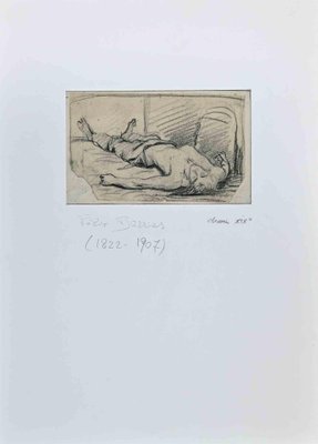 Félix Barrias, Nude Man, Original Drawing, Late-19th-Century-ZCI-1229845