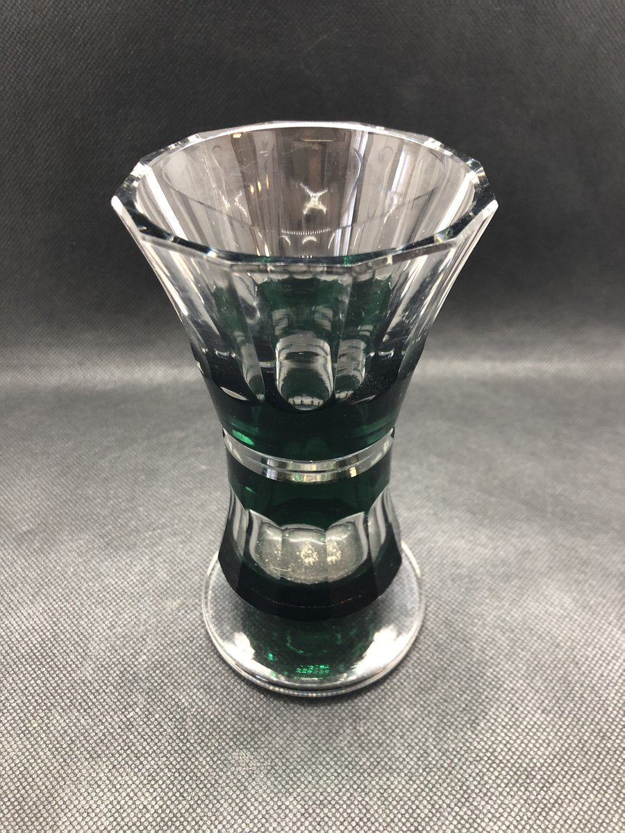 Felix Green Vase from Val St Lambert, Belgium