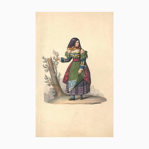 Female figure of XIX century - Watercolor by M. De Vito - 1820 ca. 1820 c.a.-ZCI-757852