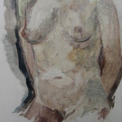 Female Nude, 1990s, Acrylic on Paper-NE-1371870