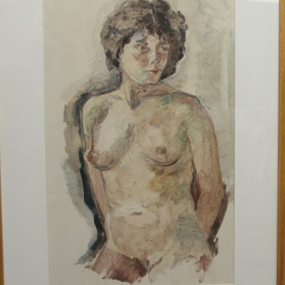 Female Nude, 1990s, Acrylic on Paper-NE-1371870