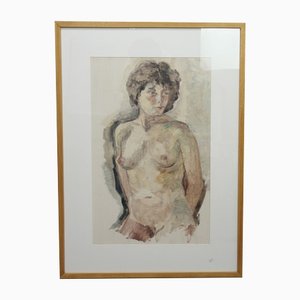 Female Nude, 1990s, Acrylic on Paper-NE-1371870