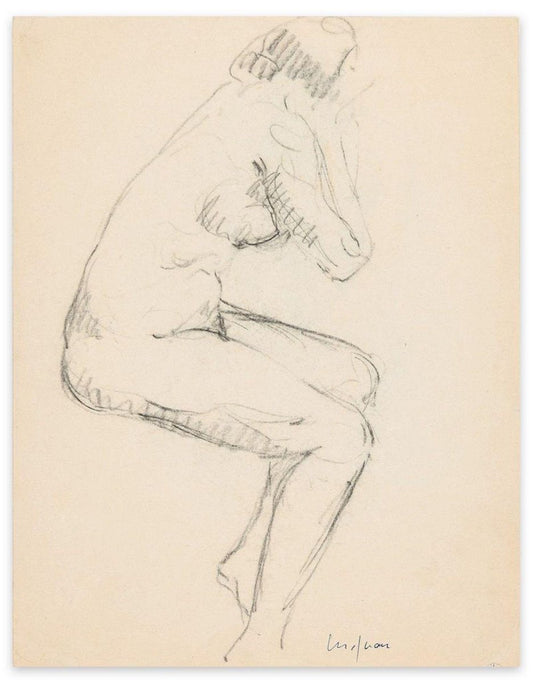 Female Nudes - Original Charcoal Drawing y Unknown Artist Early 20th Century End of 19th Century