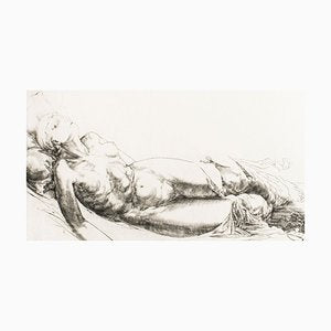 Femme Allongée / Lying Woman - Original Etching and Drypoint by J.P. Velly 1969-ZCI-756330