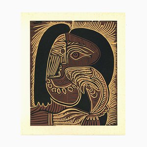 Femme au Collier - Linocut Reproduct After Pablo Picasso - 1962 1962-ZCI-757491