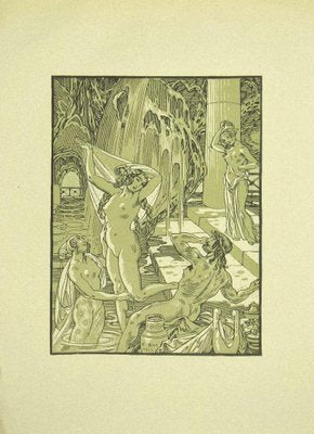 Ferdinand Bac, Allegory of Water, Original Lithograph, 1922-ZCI-808347