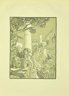 Ferdinand Bac , The Greek City , Original Lithograph by F. Bac , 1922-ZCI-801223