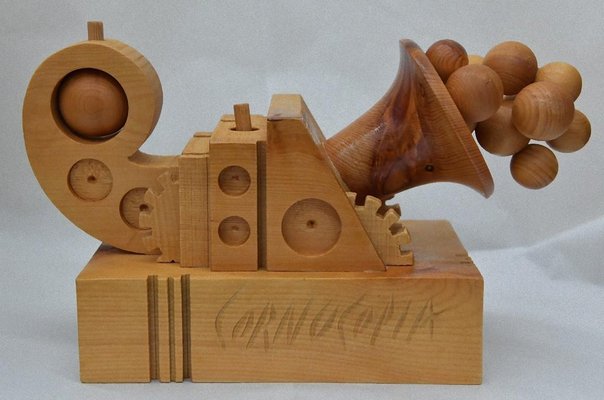 Ferdinand Codognotto - Cornucopia - Original Wooden Sculpture - 2017-ZCI-870756