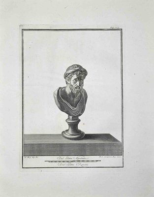 Ferdinando Campana, Ancient Roman Bust, Etching, Late 18th-Century-ZCI-972043