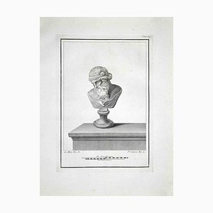 Ferdinando Campana, Ancient Roman Bust, Etching, Late 18th-Century-ZCI-972041