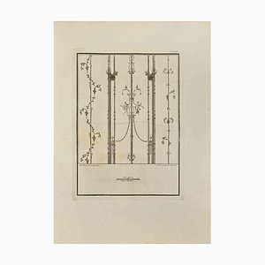 Ferdinando Campana, Decorative Roman Fresco, Etching, 18th Century-ZCI-1788511