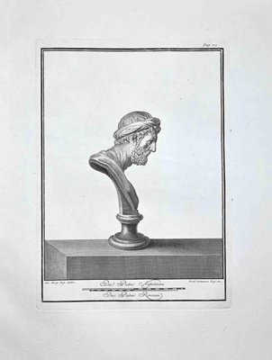 Ferdinando Campana, Profile of Ancient Roman Bust, Etching, Late 18th-Century-ZCI-972045