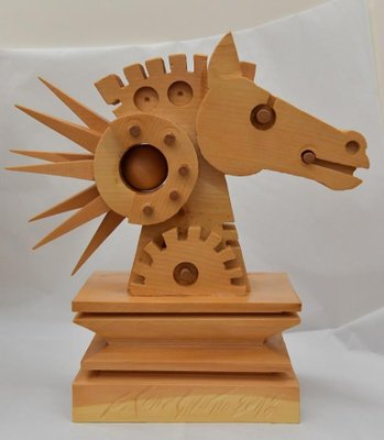 Ferdinando Codognotto, Horse, Wooden Sculpture, 2010-ZCI-1770313