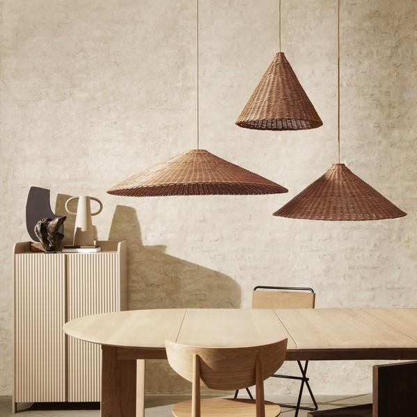 Ferm Living Dou Ø90 Pendant Natural M. Cord 4m