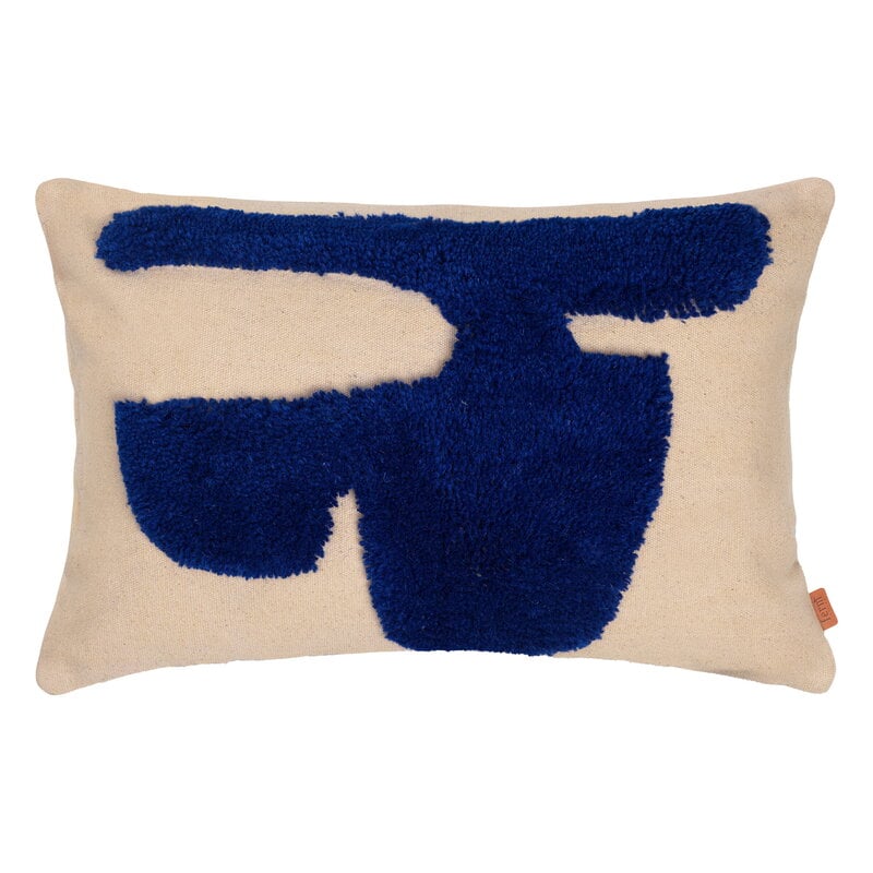 Lay cushion by ferm LIVING #40 x 60 cm, sand - bright blue #