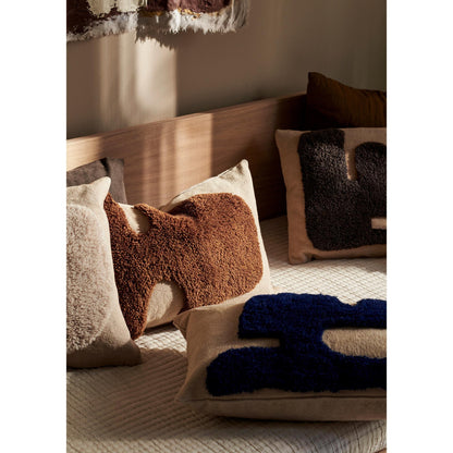 Ferm Living Lay Cushion Rectangular Sand/ Bright Blue